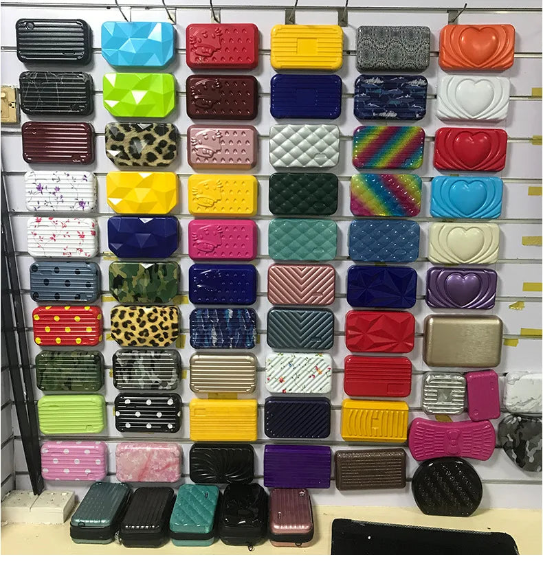 Wholesale Mini Carrying Shoulder Strap ABS PC Hard Shell Bag Portable Women Cosmetic Organizer Makeup Case