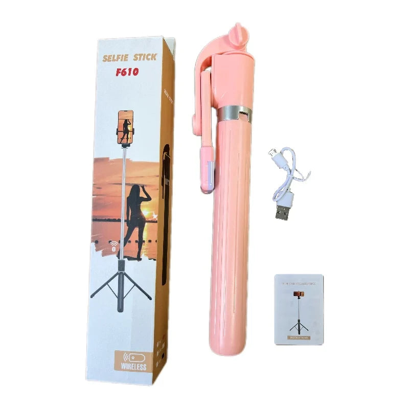 170cm Tall Selfie Stick Combines Tripod & LED Light Versatile Phone Holder for Smart Devices