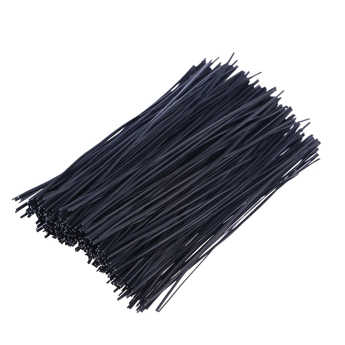 500pcs 15cm Galvanized Iron Wire Wired Earphones Cable Organizer Wired Earphones (Black)