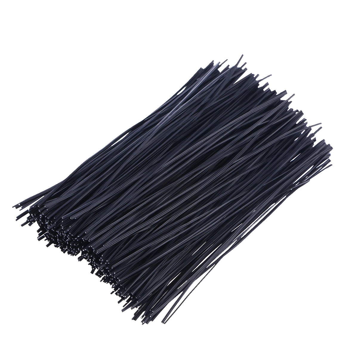 500pcs 15cm Galvanized Iron Wire Wired Earphones Cable Organizer Wired Earphones (Black)