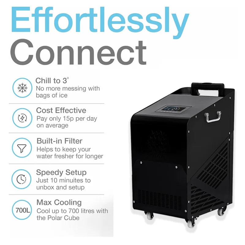 1hp Ice Baths Chiller Water Cooled Water Cooling and Heating Ice Bath Chillers Cold Plunge Chiller Machine 1000L Tub