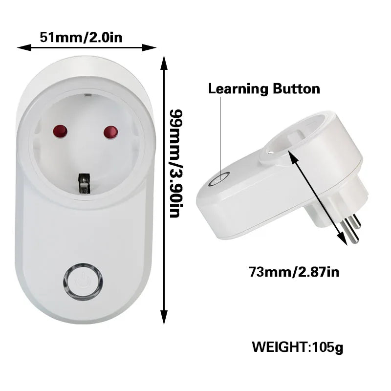 Wireless Remote Control Switch Electrical Outlet Smart EU Wall Socket and 433mhz Transmitter 220V 15A Plug for LED/Light/Lamp