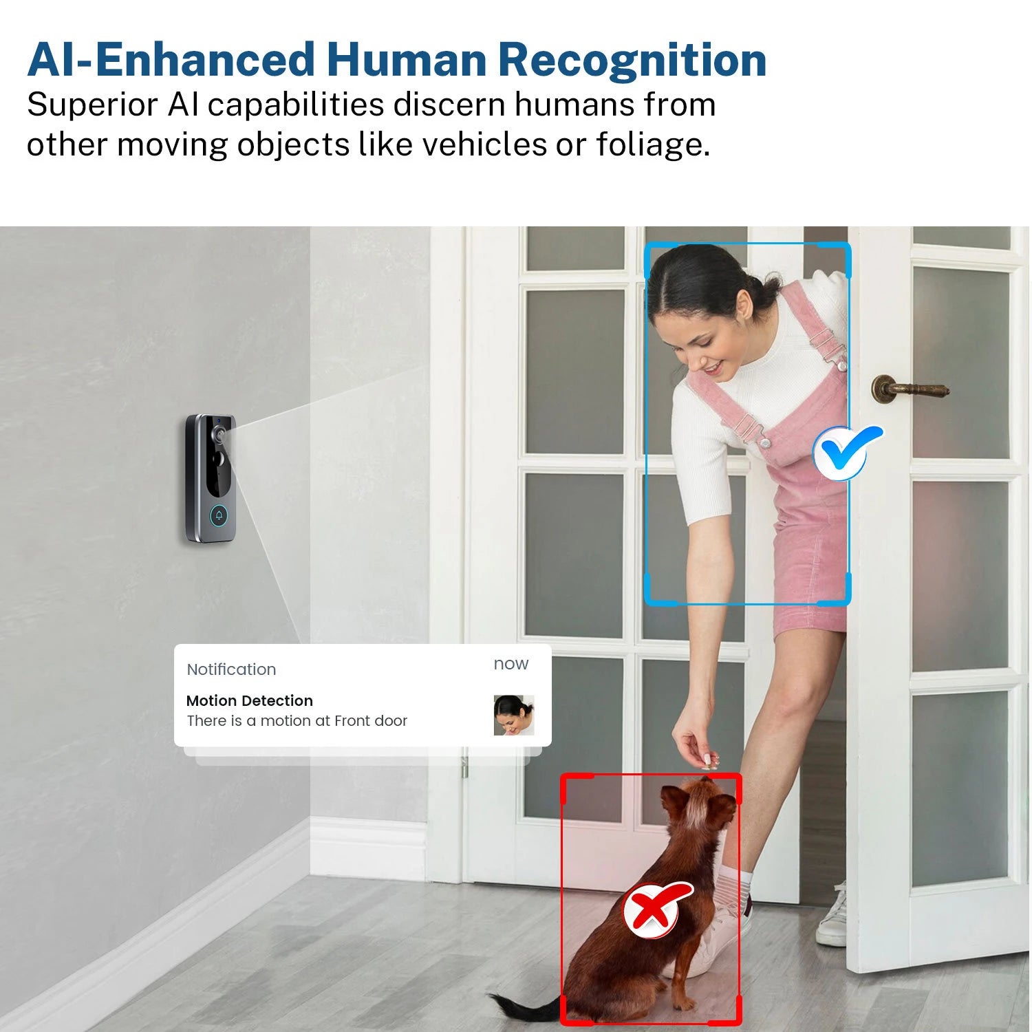 Smart Security Camera Doorbell with Wireless Connectivity for Home Protection