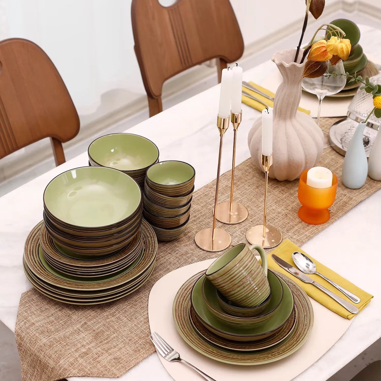 Kitchen Dinnware Plates Unique Design Houseware Sets Microwave Safe Stoneware Ceramic Dinner Sets Restaurant