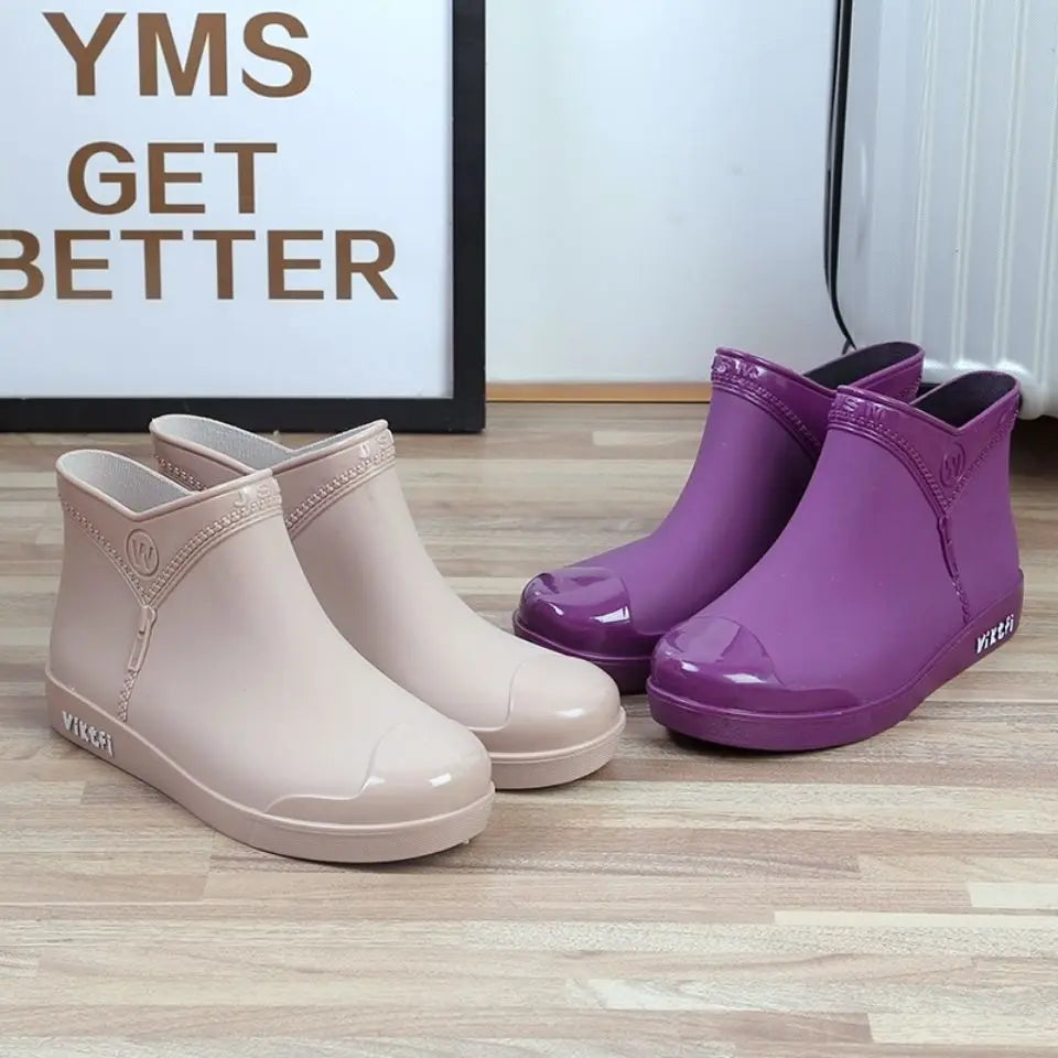 Women Waterproof Anti Slip Knee Rain Boots Fashion Style Wholesale Rubber Shoes
