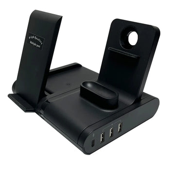 NULIKE Foldable Wireless Charger Stand 15W PD 5V/3A 7-in-1 Multi-Functional Laptop Earphones More Devices Wireless Charger
