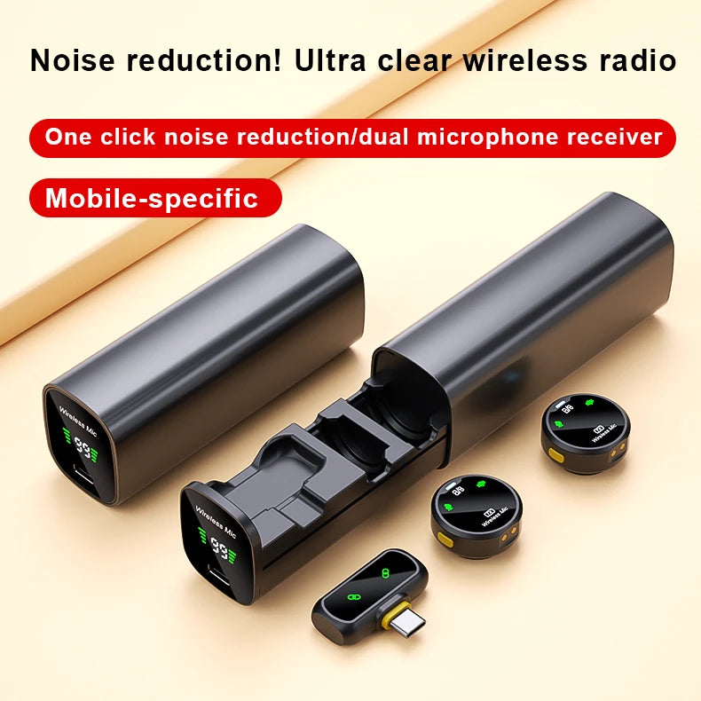 Wireless Omnidirectional Condenser Microphone Mini Collar Cravate Sans Fil for Smartphone TikTok Vlog Shooting Lavalier