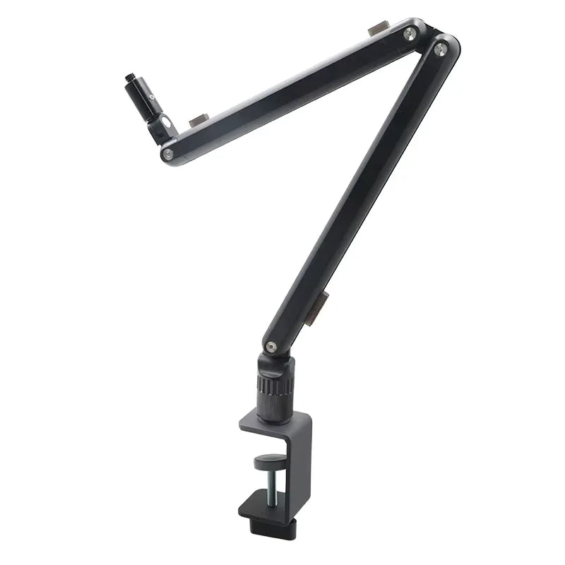 Professional Podcast Desk Microphone Mounts for Studio With Roundable Microphone Gaming Stand and Flexible Clamp Design