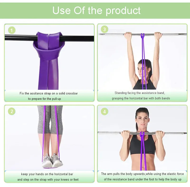 Amyup Set of 5 Resistance Exercise Bands Pull-up Assistance Bands for Stretch Fitness & Power Lift Free Weights