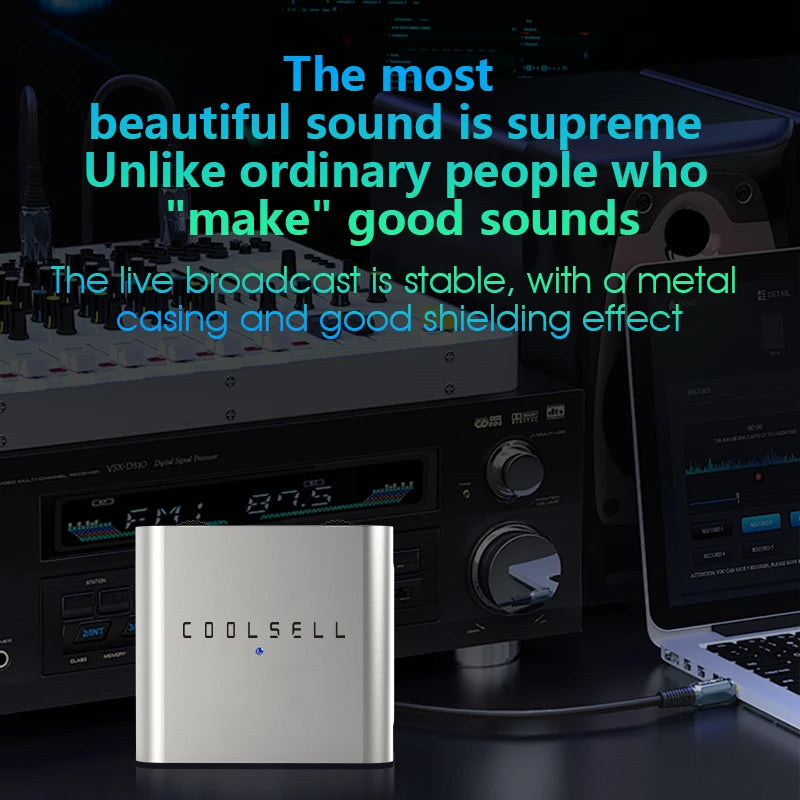 24Bit/192kHz Stereo Live Broadcast Adapter 3.5mm Dock Streaming Audio Interface for Phone High-Fidelity Live Stream Sound Card