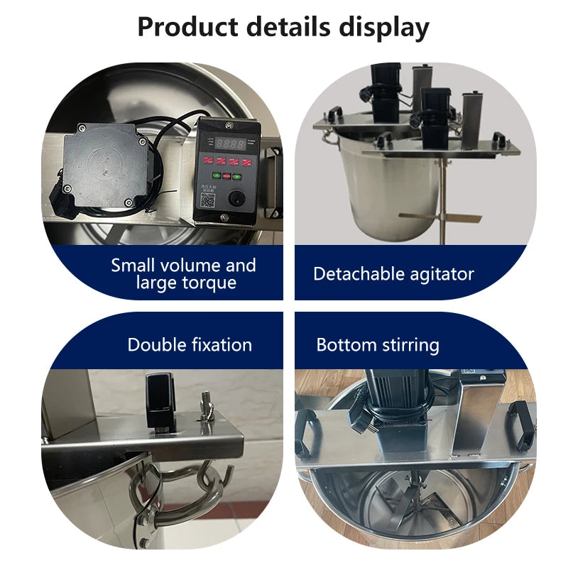 Cooking Mixer with Fully Automatic Brushless Motor, Small Commercial Mixing Pot, Sauce Seasoning and Jam Mixer