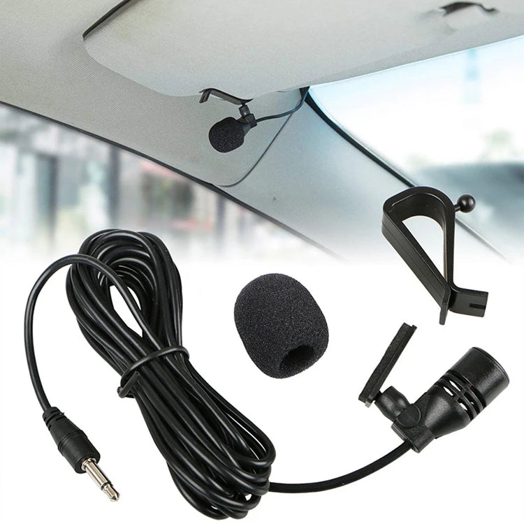 Car Microphone Audio Navigation Wired Clip External Wires Auto Mics Radio 3m Long Mic Stereo 3.5mm Mono 2.5mm SM Lotus Jack Plug