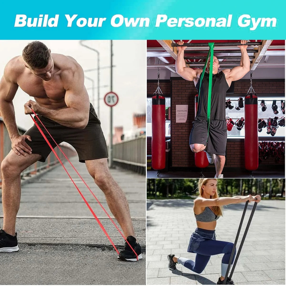 High Quality Latex Rubber Long Pull up Assistant Resistance Fitness Bands Gym Workout Bands Sports Equipment Strength Training