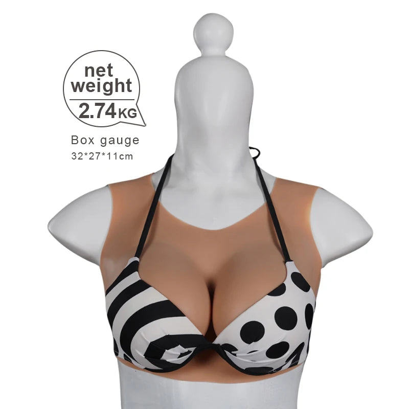 Us Warehouse Silicone Wearable Breast Silicone Nipple Breast for Man Soft Realistic Silicone Breast