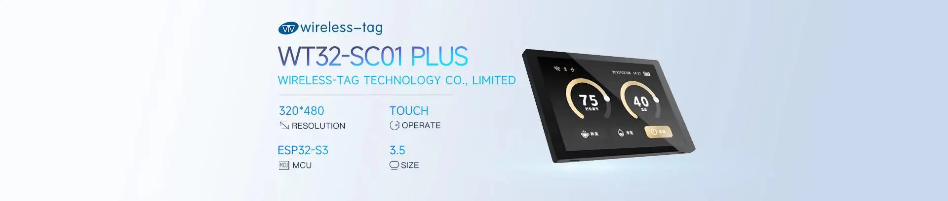 Wt32sc01 PLUS Esp32 Display Development Boards WT32-SC01 PLUS Esp32 S3 Module with 3.5 LCD Hmi Display Monitor Smart Displays