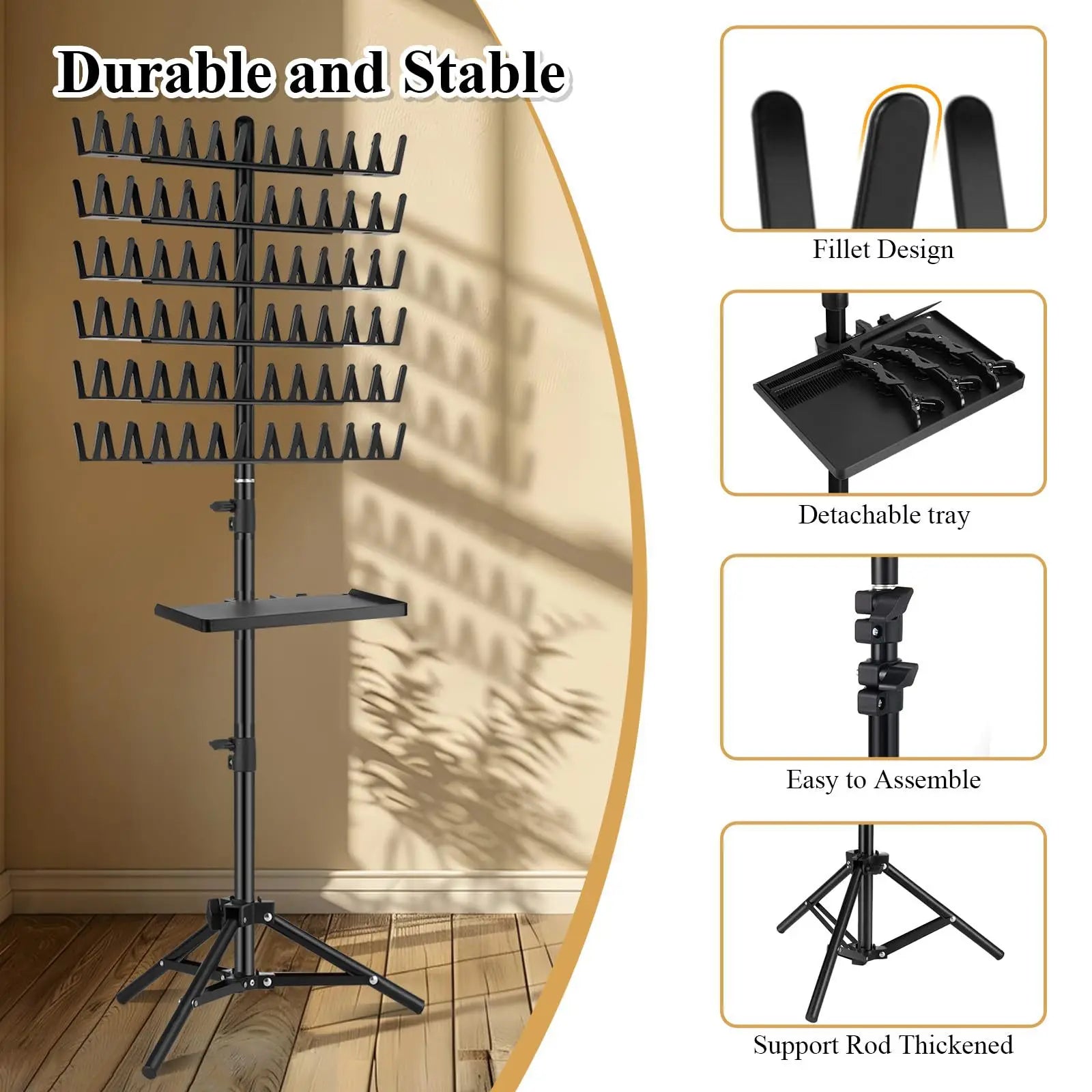 Factory Cheaper Foldable Adjustable Braiding Hair Rack Stand Precision-Made China Hair Storage Hair Extension Holder