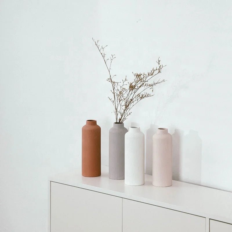 YBH Home Decor Striped Table Porcelain Vases High Demand Import Products Ceramic Vase Home Decor Vases Import From China