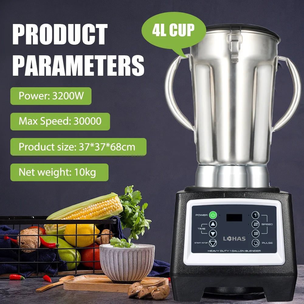 Heavy Duty Professional 4 Hp Ice Blender Commercial