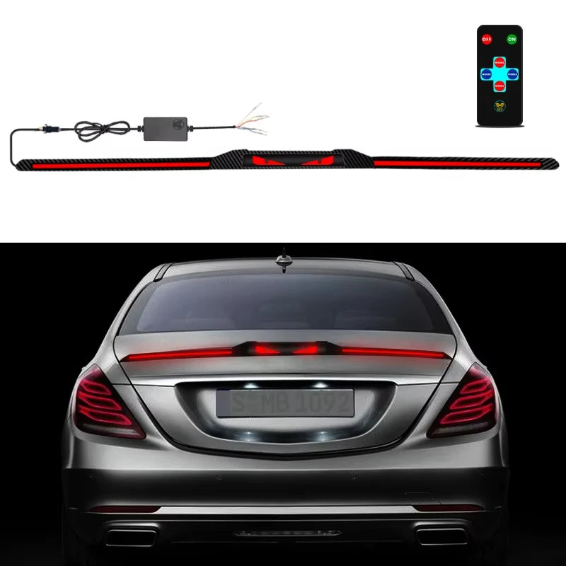 DIY Adjustable Car Tail Wing Decorative Lights Brake & Steering Dynamic Warning Accessories