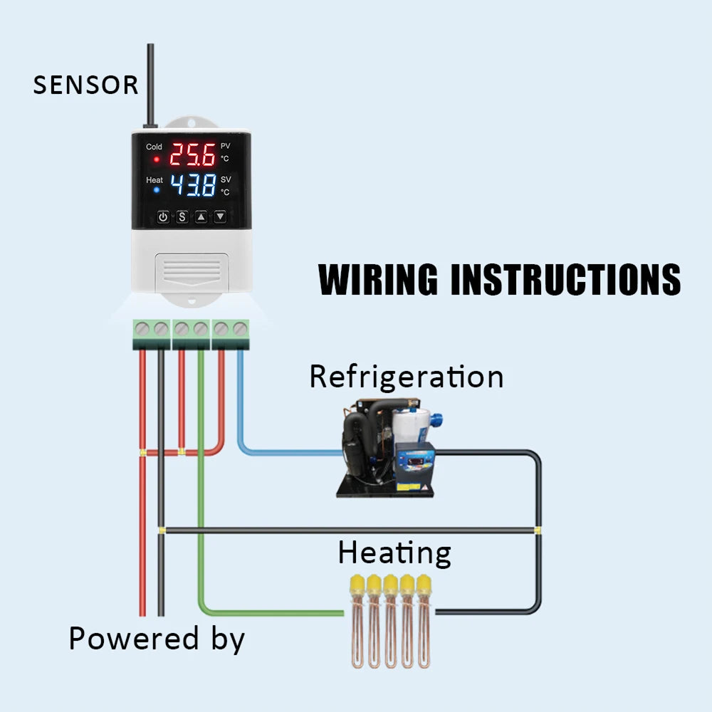 Wifi Thermostat Humidistat 12V 110V 220V Digital Temperature Humidity Controller Regulator Auto Car Incubator Thermoregulator