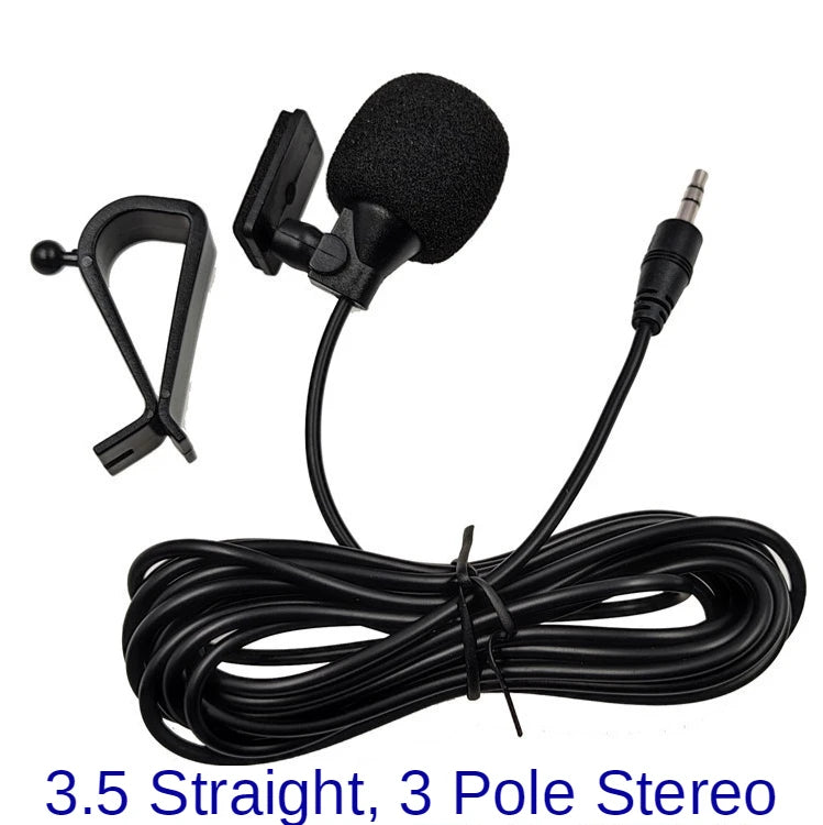 Car Microphone Audio Navigation Wired Clip External Wires Auto Mics Radio 3m Long Mic Stereo 3.5mm Mono 2.5mm SM Lotus Jack Plug