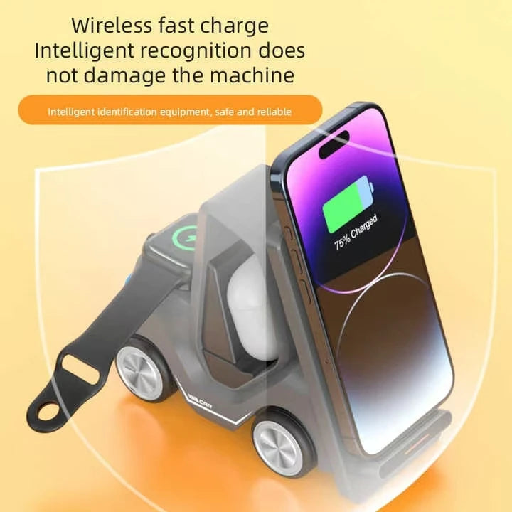 Abs Charger Station 3 in 1 Wireless Chargers Electric Fast Charging for Multiple Devices
