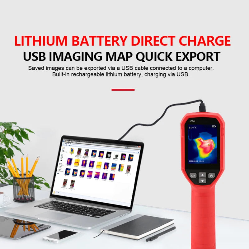 UNI-T UTI120S Thermal Imaging Camera 120x90 Pixel Construction Thermal Imager For Repair Floor Heating Tube Testing
