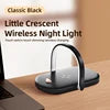 2024 Hot  Led Table Desk Lamp With Phone Wireless Chargers Stand 15w Fast Wireless Phone Charger Lamp Wooden Holder