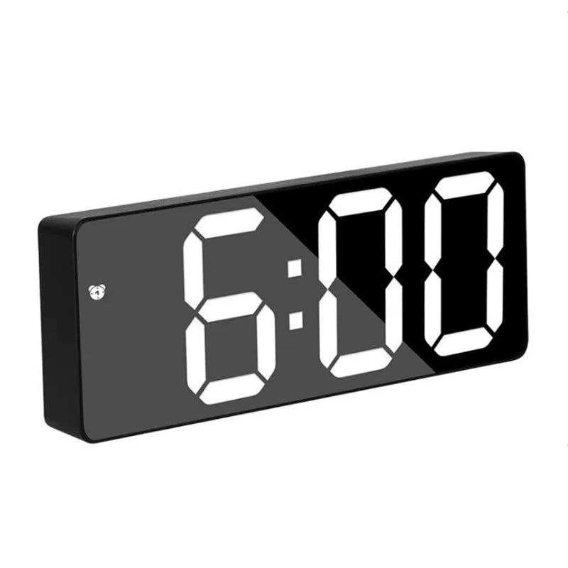 Acrylic/Mirror Digital Alarm Clock Voice Control Snooze Night Mode Table Clock 12/24H Anti-disturb Funtion Electronic LED Clock