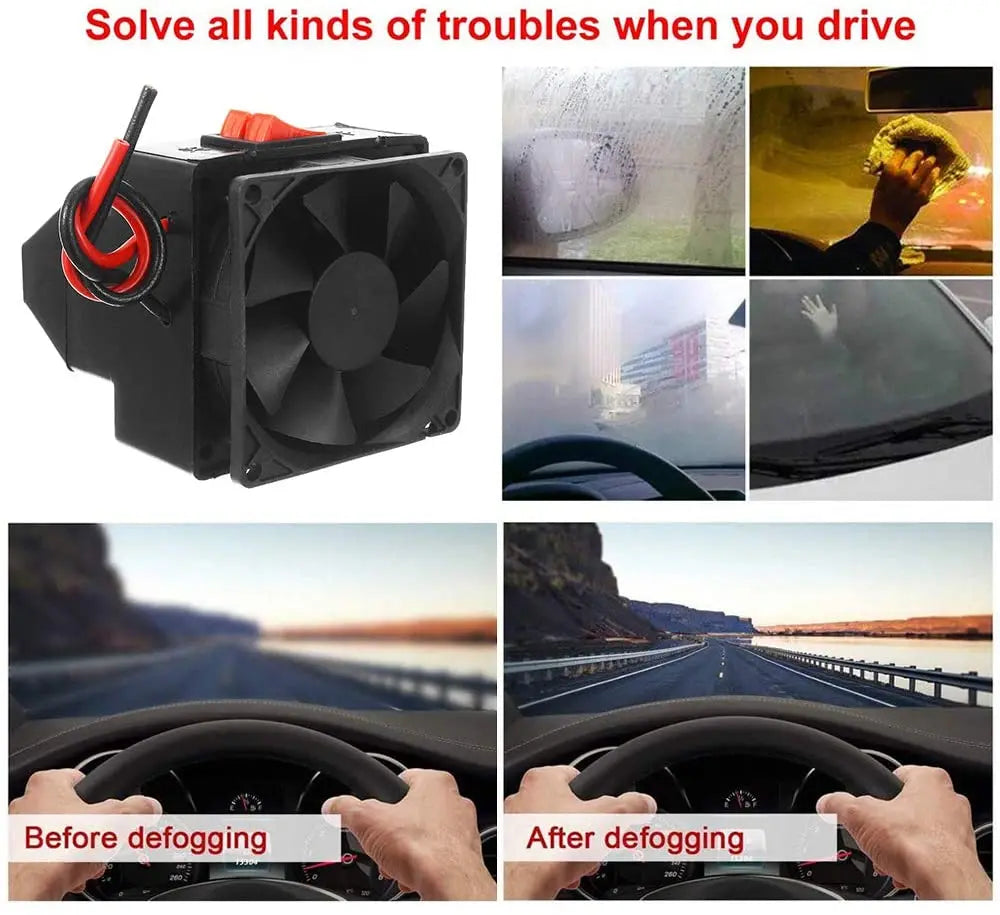 12V/24V Car Vehicle Heating Heater Hot Fan Driving Defroster Demister For Vehicle Portable Temperature Control Device