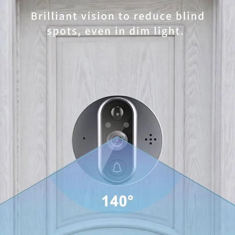 Mini Smart Life App 3MP Wide View Angle 2.4Ghz Wifi Magic Door Peephole Eye Camera Digital Door Viewer Doorbell