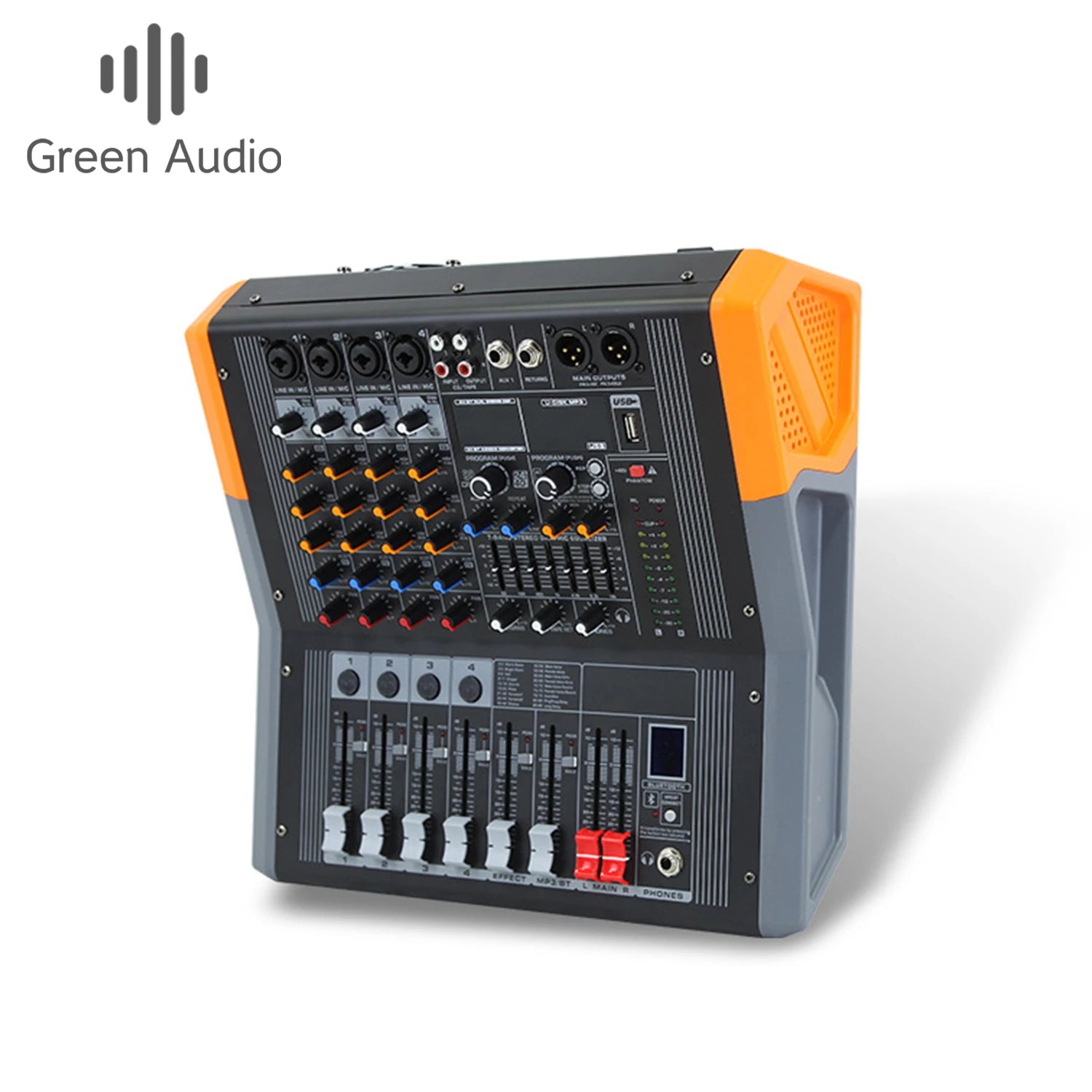 GAX-EP4 4/6/8 Channel Professional Power Mixer Build in Amplifier 600 Watts 99 DSP Effects