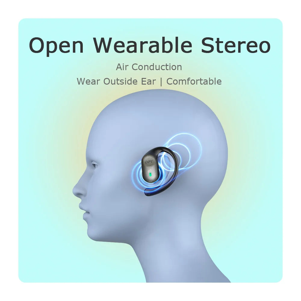 Android Music Player Airport 4 Open square Sports Headphones Earphones Earbuds 5.3 with Built in Wireless