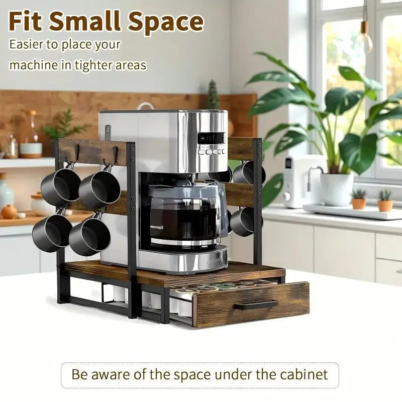 Sturdy K-Cup Storage Drawer Cup Holder Coffee Maker Organizer Rack Countertops for Coffee Bean Accessories Cabinet Organizers