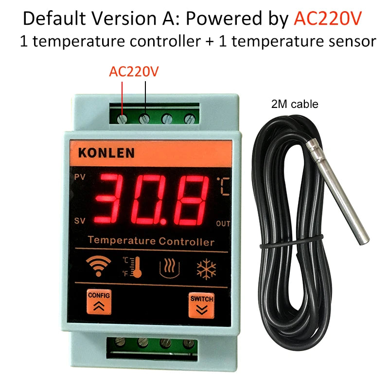 WIFI Tuya Temperature Sensor Heater Freezer Controller Digital Thermometer Monitor Alarm Remote Control Thermostat Smart Life