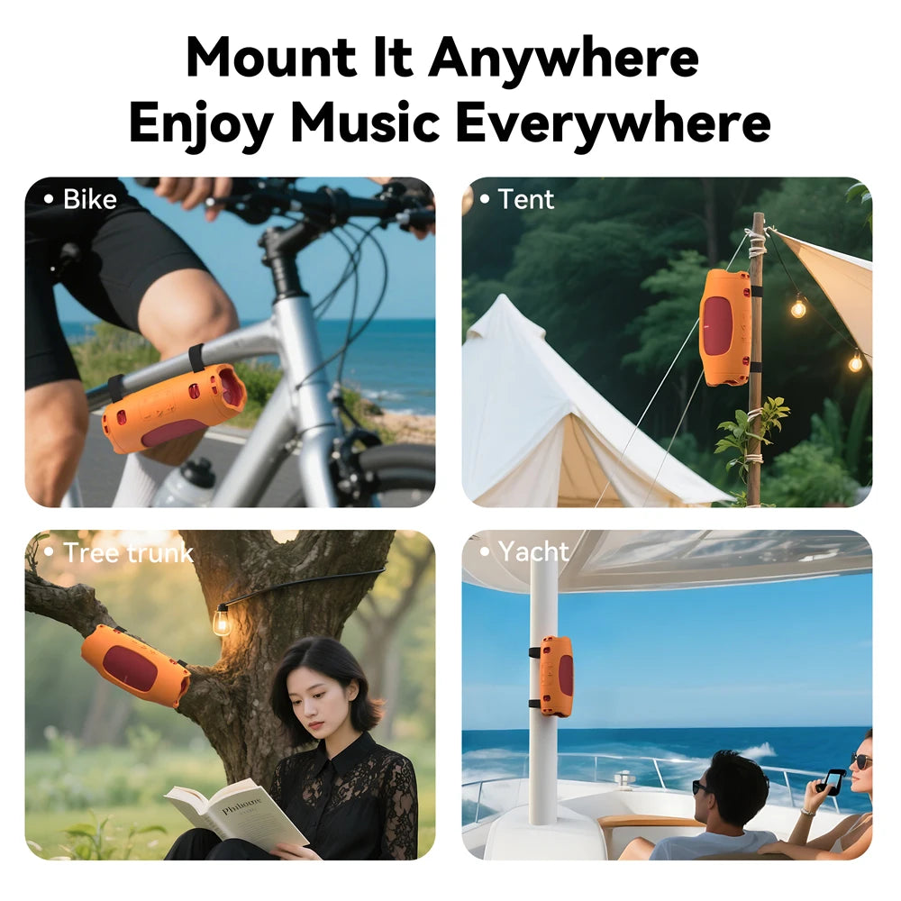 Bike Accessories Anti-drop Protection Silicone Case Sleeve for JBL Charge 6 With Trendy Colors Bicycle Speaker Mount