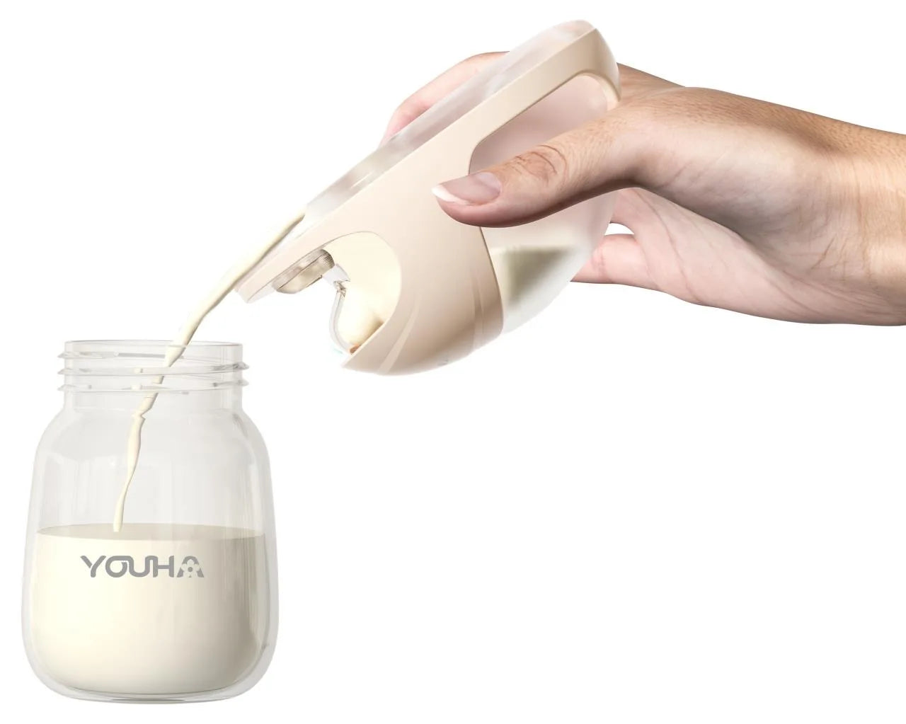 YOUHA Wholesale Portable Wearable Manual Breast Pump BPA Free Silicone Milk Collector Food Grade Suction Breastfeeding