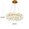 Luxury Crystal Chandeliers Adjustable Height Single Double Ring-for Hotel Lobby Villa Home Decor 3000K AC Factory Direct Sales