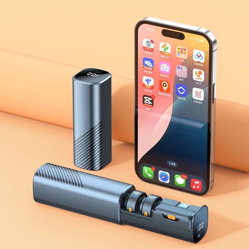 Wireless Omnidirectional Condenser Microphone Mini Collar Cravate Sans Fil for Smartphone TikTok Vlog Shooting Lavalier