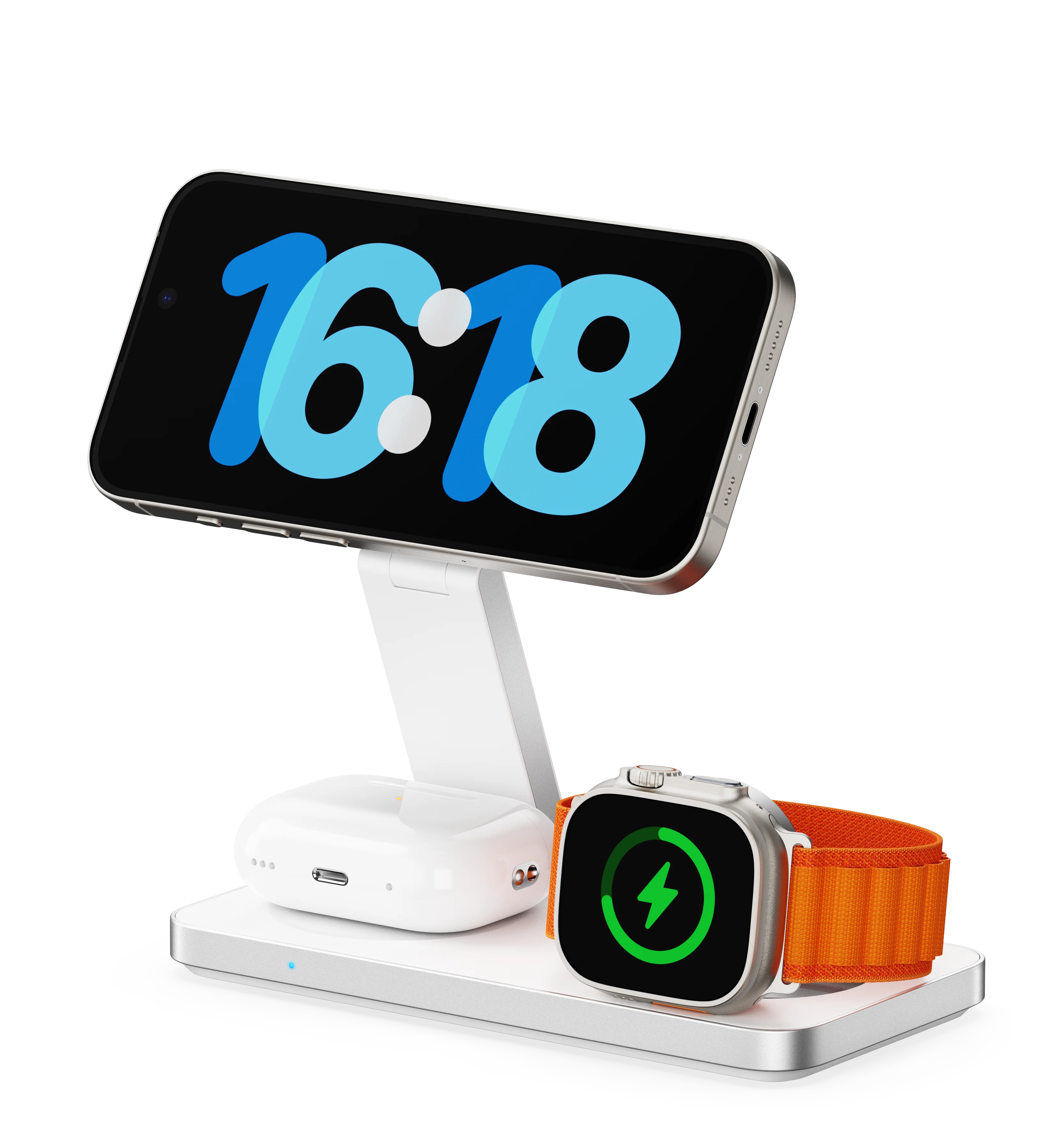 New Idea Portable Multifunctional 3 in 1 Wireless Charger for Smart Watch Power Banks Station for iphone 15 Custom Logo Foldable