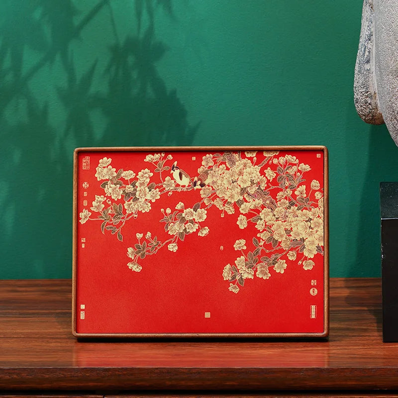 Flowers and Birds Retro Office Home Living Room Tabletop Showpiece, Suitable for Elderly Home Birthday Gift, Used for Room Decor