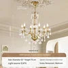 French Modern Retro Luxury Crystal Chandelier for High-End Villa Steel Ceiling Mounted for Living Dining Bedroom AC Zhongshan