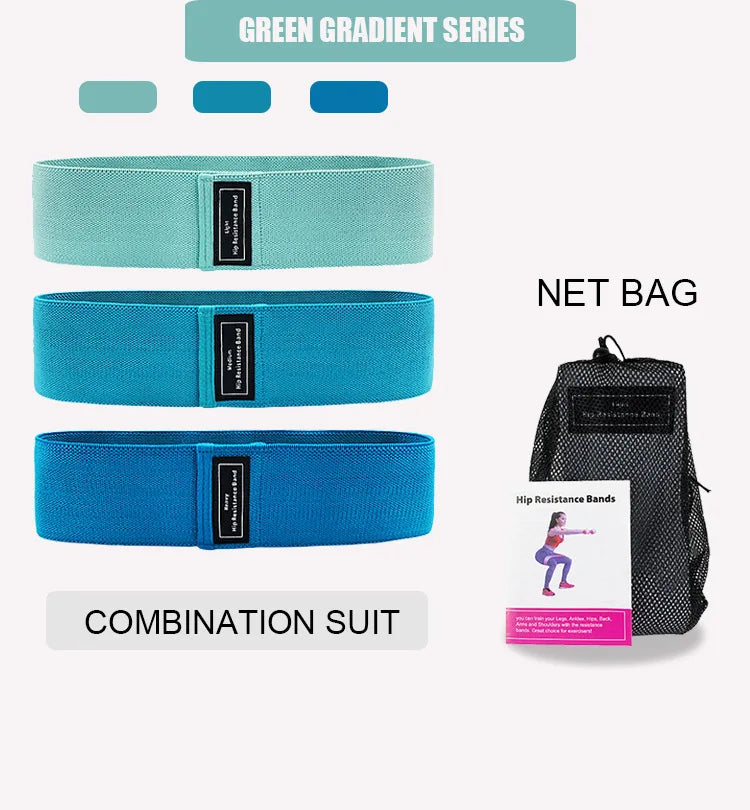 Factory Fabric Polyester Latex Hip Booty Resistance Bands Stretching Yoga Gym Workout Exercise Fitness Bands Gym Equipment