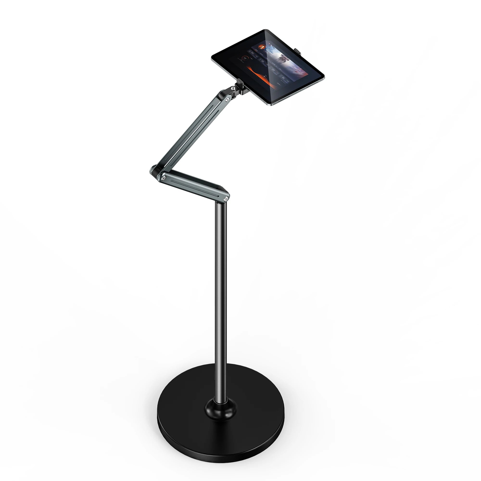 360-Degree Adjustable Universal Desk Holder Mechanical Phone Tablet Stand with Height Adjustable Metal Compatible All Devices