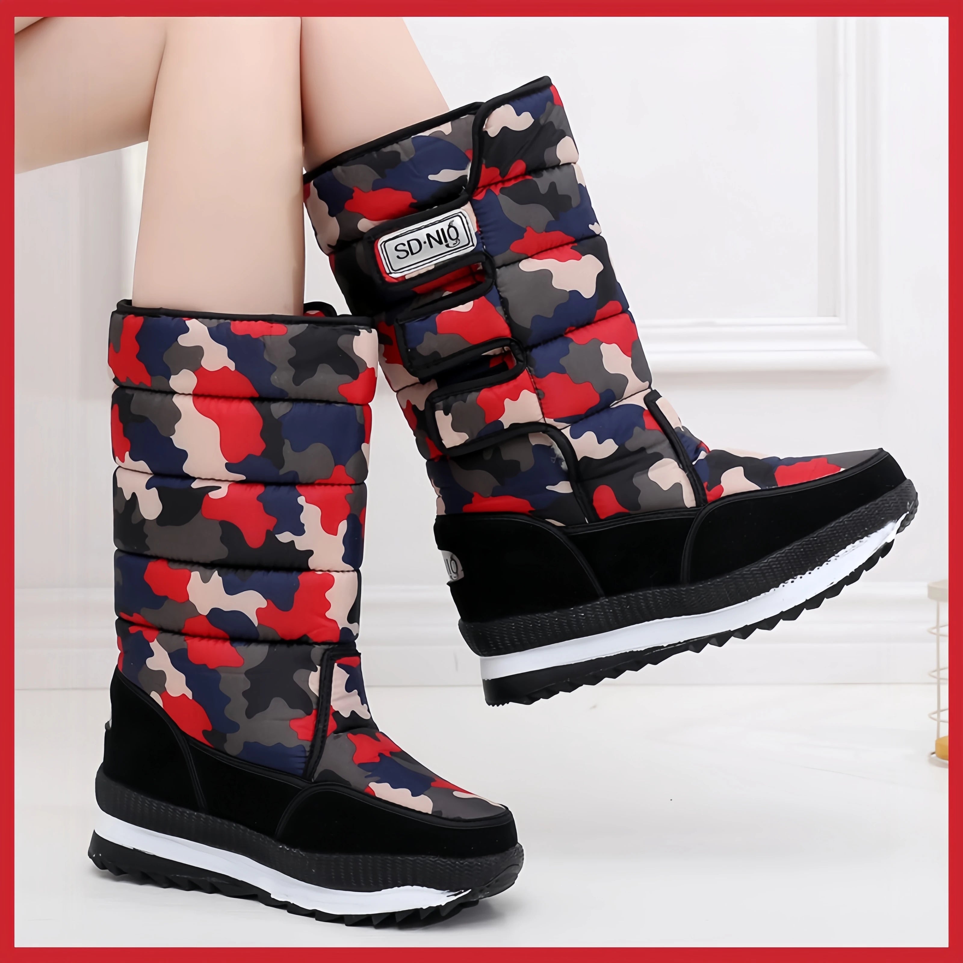 Men's Fashionable Winter Snow Boots with Thick Plush, Waterproof, Anti slip and Warm Functions, Comfortable and Versatile
