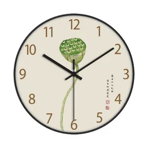 Modern Round Black Plastic Black Wall Clock  Manufacturer with Quartz Movement Custom Logo Simple Needle Display for Living Room