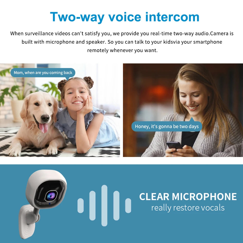 GreenYi AHD Camera Two-way Intercom 1080P Smart Security Monitor Wireless Wifi Camera Digital Noise Reduction