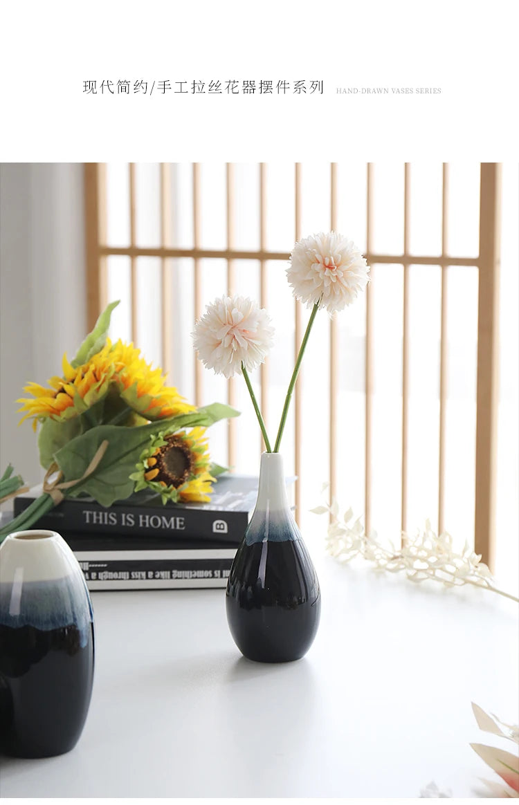 Ceramic Gift Flower Pots  Luxury  Nordic Moder Flowers Tall Teardrop Home Decor Coastal Swirls & Bubble Patterns Decorative Vase