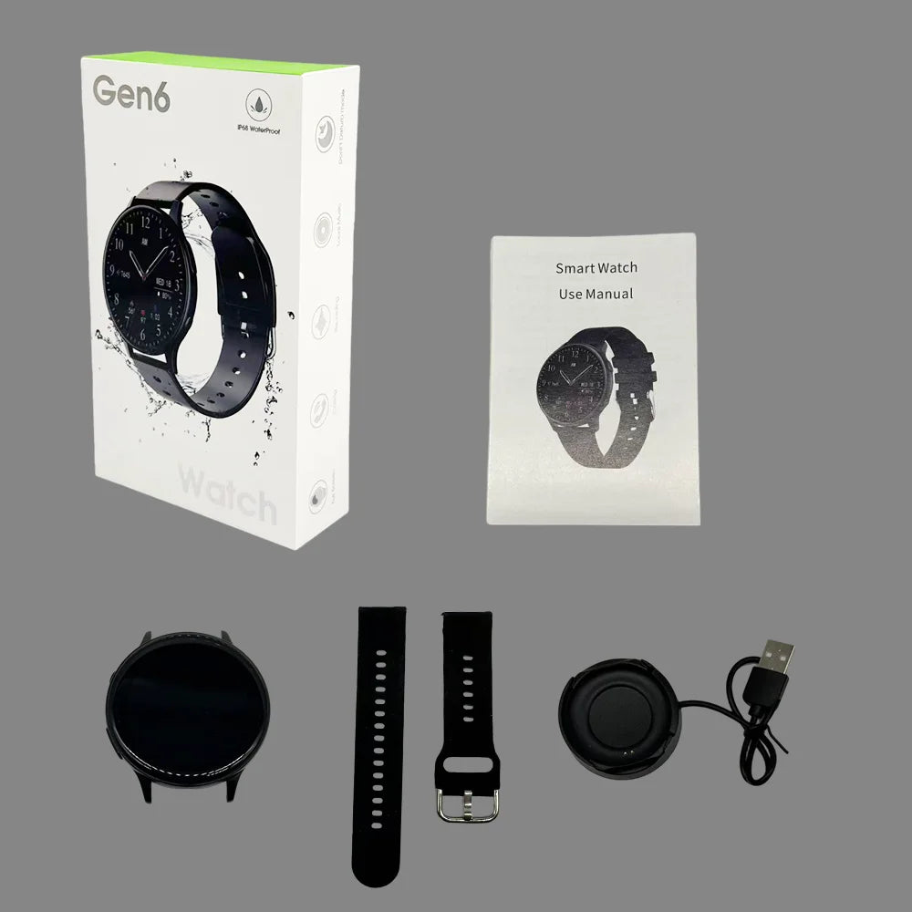 2025 Relojes Inteligentes Bracelet Smart Watches Set for Men and Women Waterproof Smartwatch GEN6