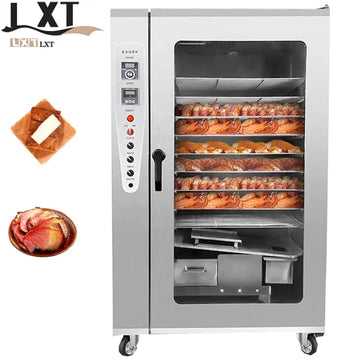 Automatic Gas Steam Dried Sausage Steam Heat Bacon Fish Catfish Smoked Meat Oven Meat Smoker Machine